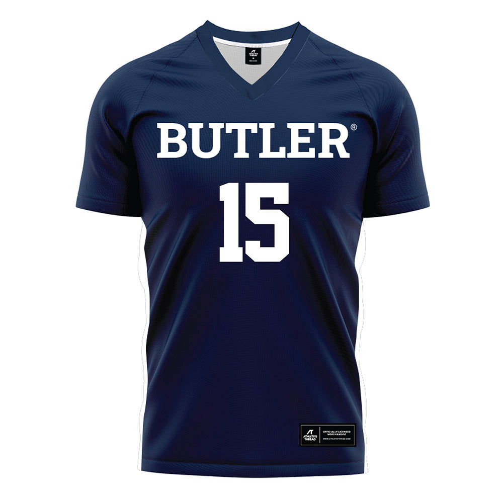 Butler - NCAA Women's Soccer : Maren Degenhart - Navy Soccer Jersey-0