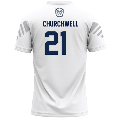 Butler - NCAA Women's Lacrosse : Grace Churchwell - White Lacrosse Jersey -1
