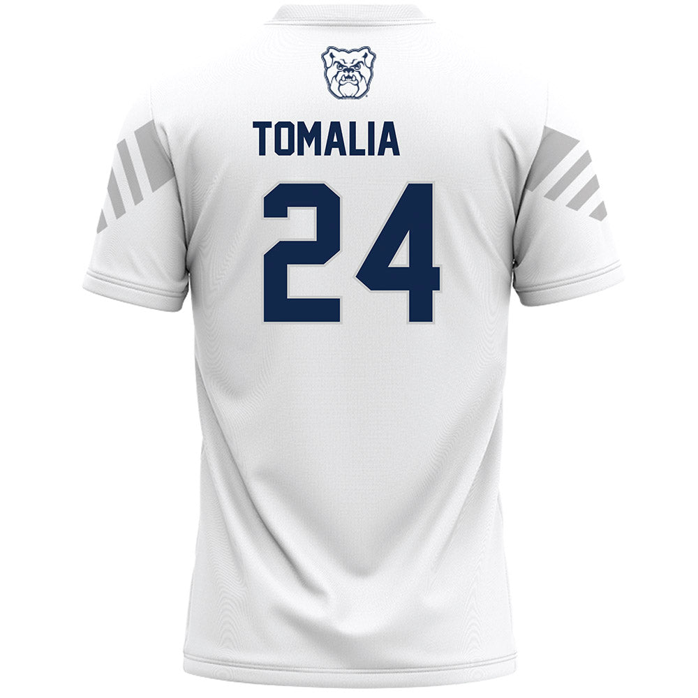 Butler - NCAA Women's Lacrosse : Elizabeth Tomalia - White Lacrosse Jersey -1