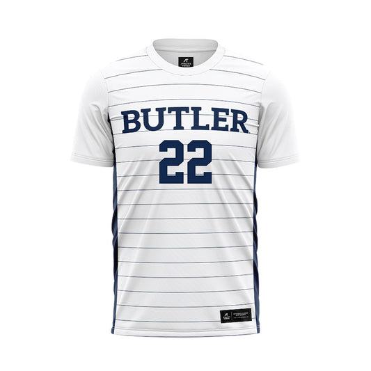 Butler - NCAA Men's Soccer : Charlie Hosier - White Soccer Jersey-0
