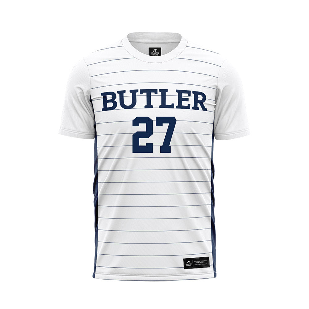 BU - NCAA Men's Soccer : Luca Raso - White Soccer Jersey-0
