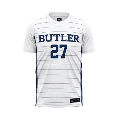 BU - NCAA Men's Soccer : Luca Raso - White Soccer Jersey-0