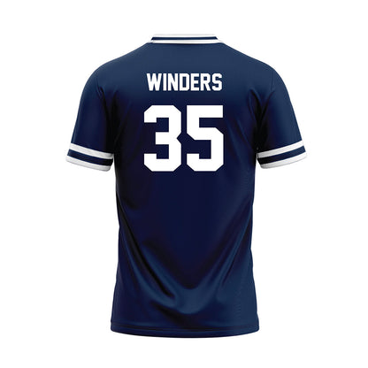 Butler - NCAA Baseball : Max Winders - Navy Baseball Jersey-1