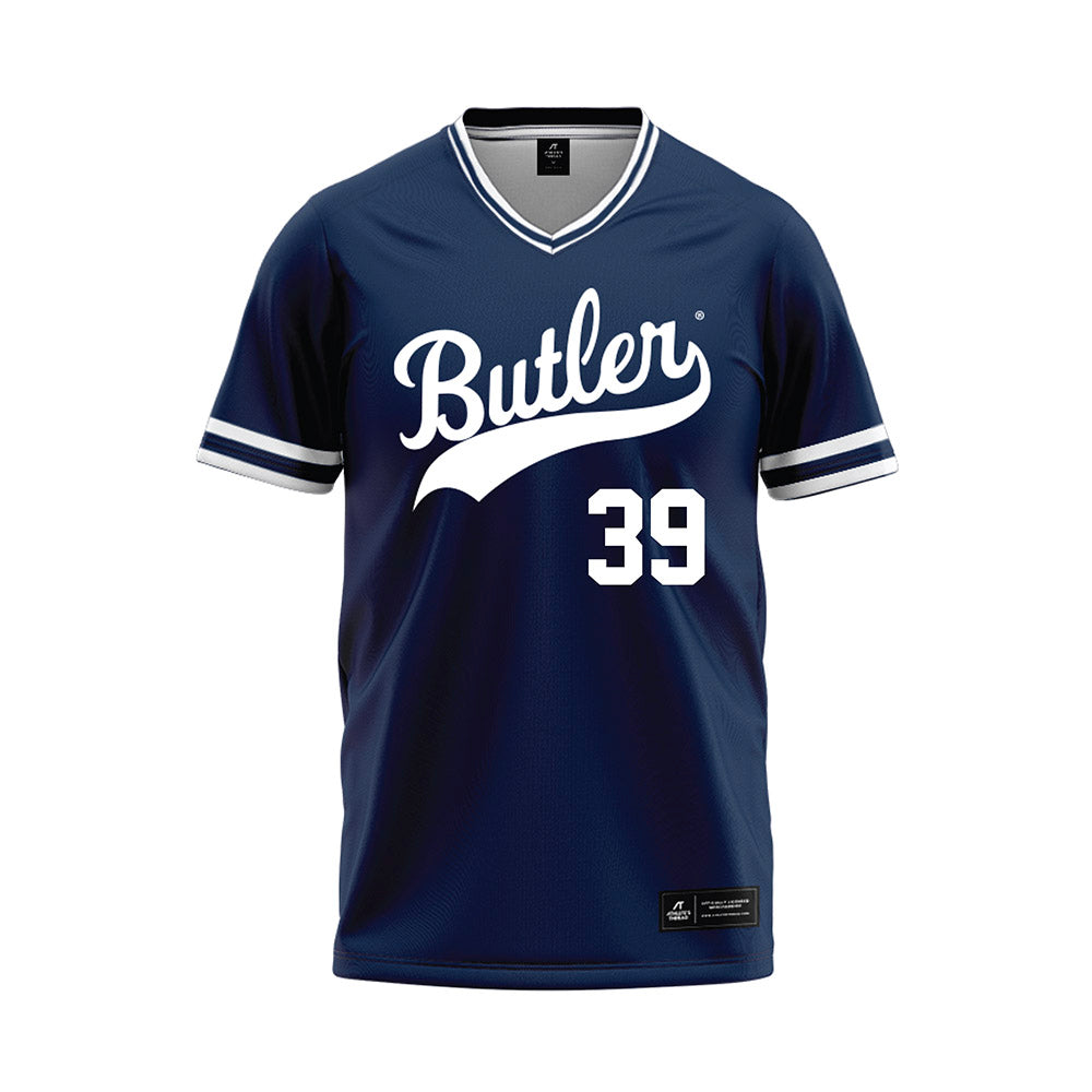 BU - NCAA Baseball : Gage Vota - Navy Baseball Jersey-0
