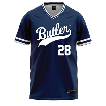 BU - NCAA Baseball : Seth White - Navy Baseball Jersey