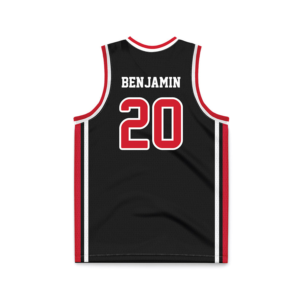 Fairfield - NCAA Men's Basketball : Brandon Benjamin - Black Basketball Jersey-1
