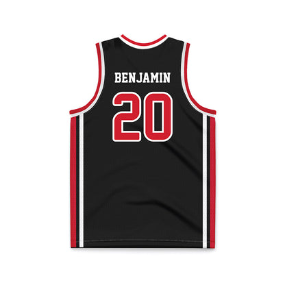 Fairfield - NCAA Men's Basketball : Brandon Benjamin - Black Basketball Jersey-1