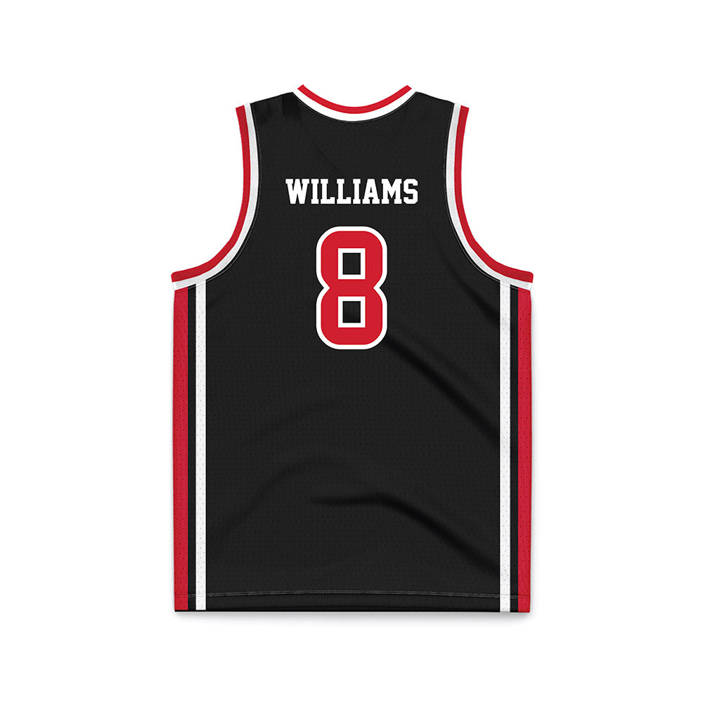 Fairfield - NCAA Men's Basketball : Tony Williams - Black Basketball Jersey-1