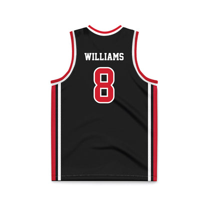 Fairfield - NCAA Men's Basketball : Tony Williams - Black Basketball Jersey-1