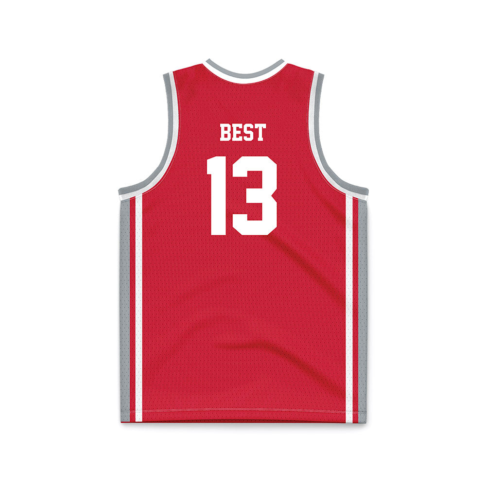 Fairfield - NCAA Men's Basketball : Noah Best - Red Basketball Jersey-1