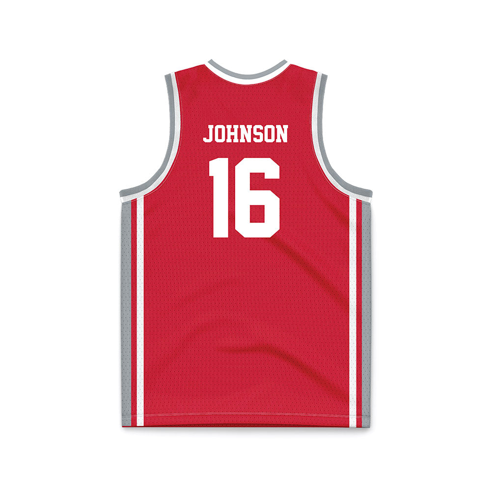 Fairfield - NCAA Men's Basketball : Prophet Johnson - Red Basketball Jersey