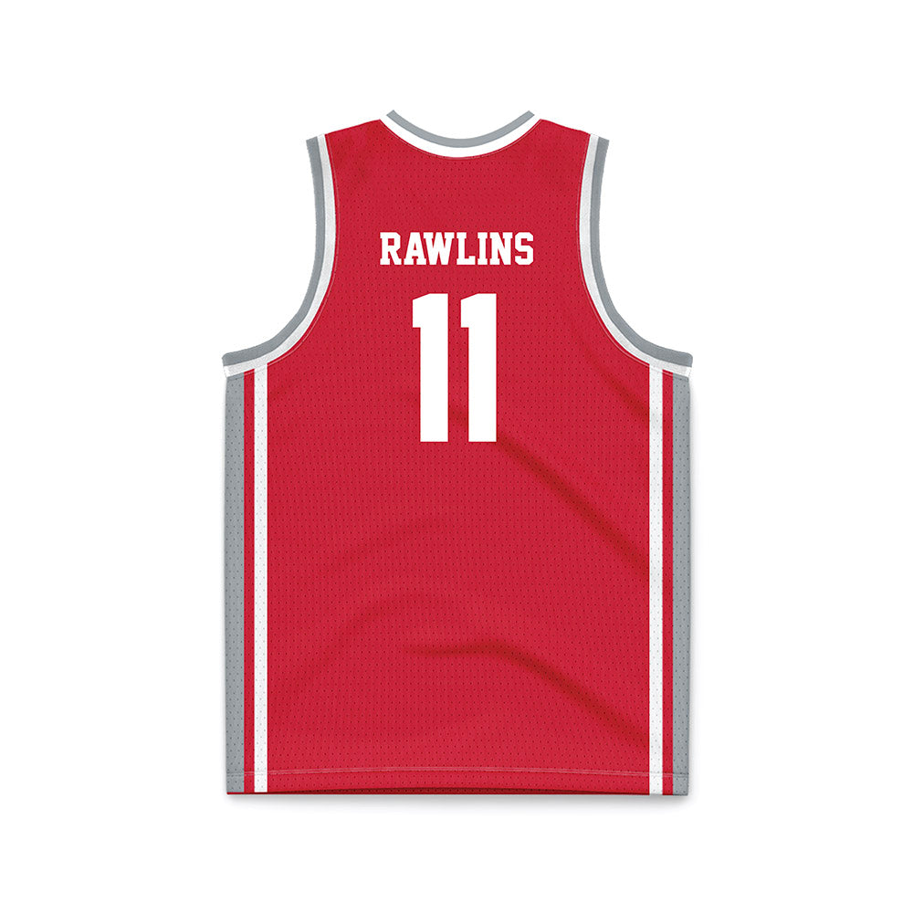 Fairfield - NCAA Men's Basketball : Halon Rawlins - Red Basketball Jersey-1
