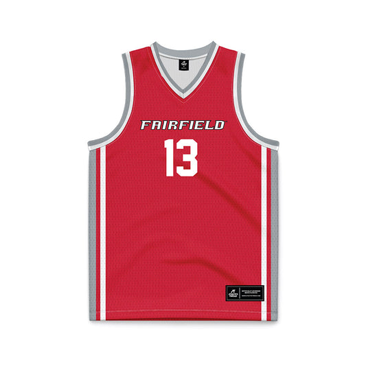 Fairfield - NCAA Men's Basketball : Noah Best - Red Basketball Jersey-0