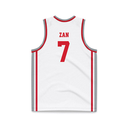 Fairfield - NCAA Men's Basketball : Ryan Zan - White Basketball Jersey-1