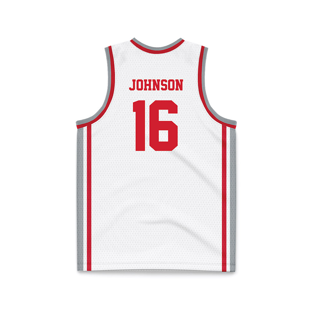 Fairfield - NCAA Men's Basketball : Prophet Johnson - White Basketball Jersey