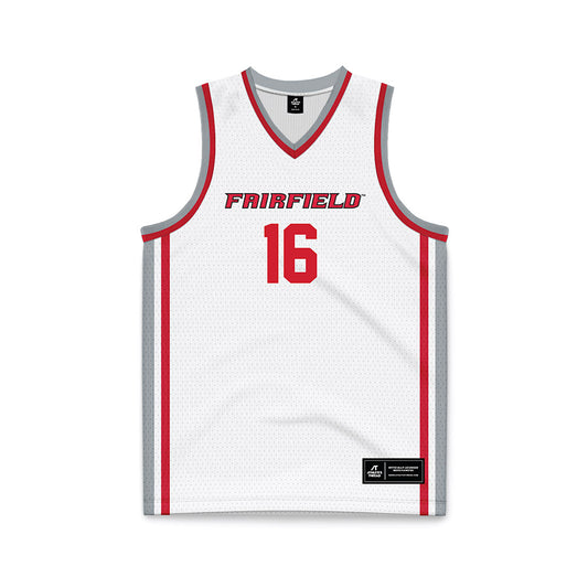 Fairfield - NCAA Men's Basketball : Prophet Johnson - White Basketball Jersey