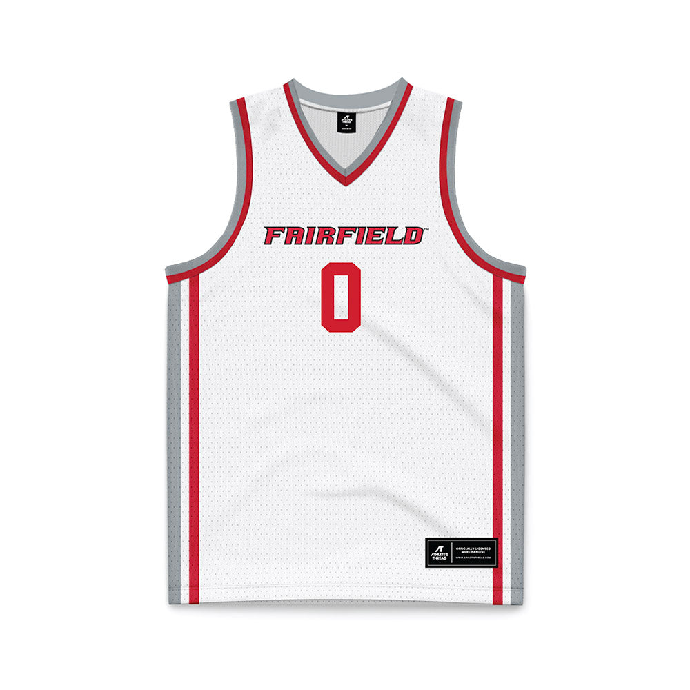 Fairfield - NCAA Men's Basketball : Eric Mejia - White Basketball Jersey-0