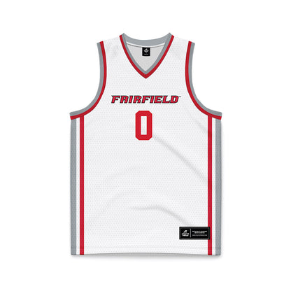 Fairfield - NCAA Men's Basketball : Eric Mejia - White Basketball Jersey-0