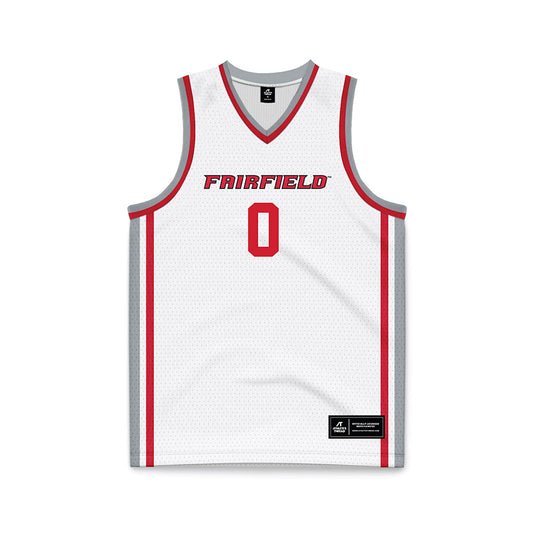 Fairfield - NCAA Men's Basketball : Eric Mejia - White Basketball Jersey-0