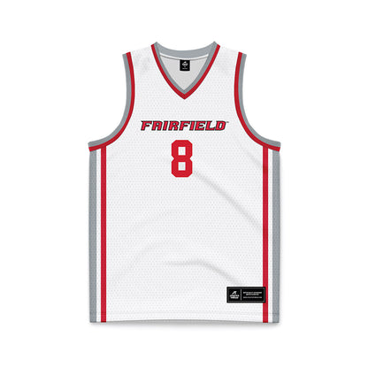 Fairfield - NCAA Men's Basketball : Tony Williams - White Basketball Jersey-0