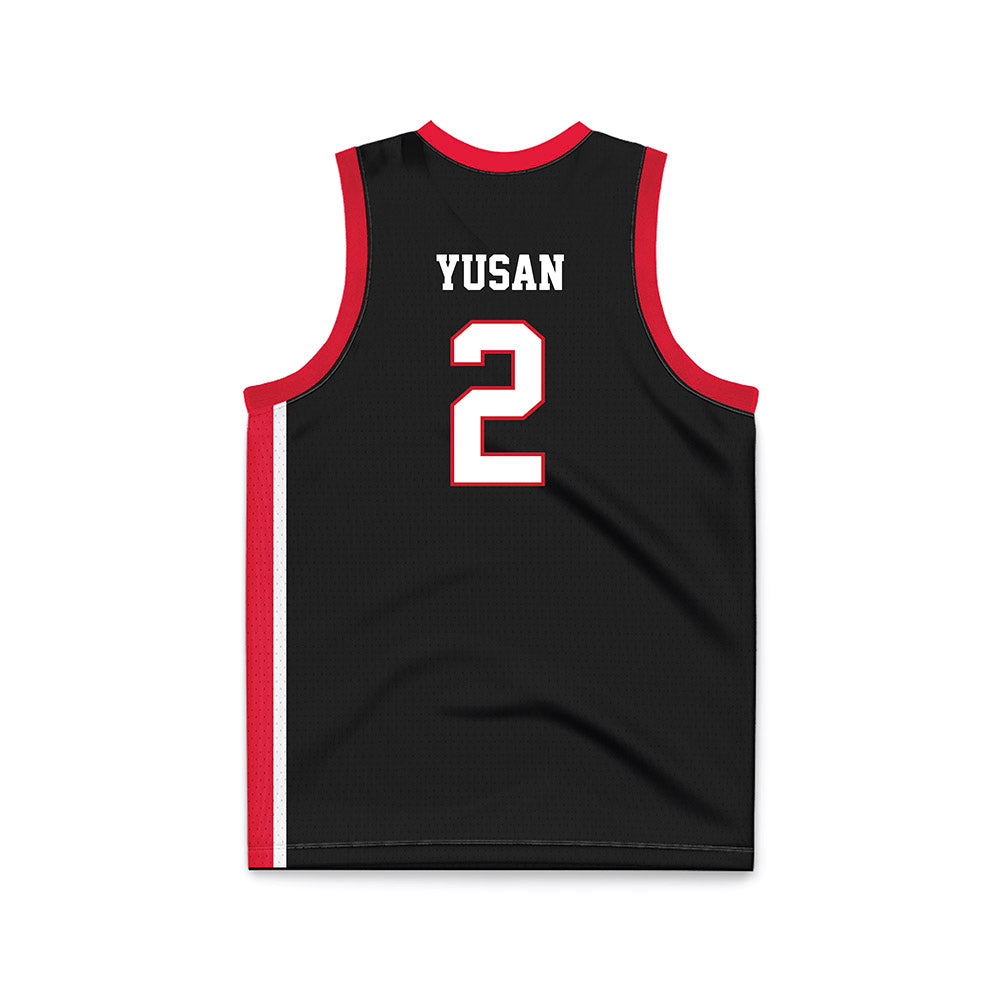 Fairfield - NCAA Women's Basketball : Selen Yusan - Black Basketball Jersey-1