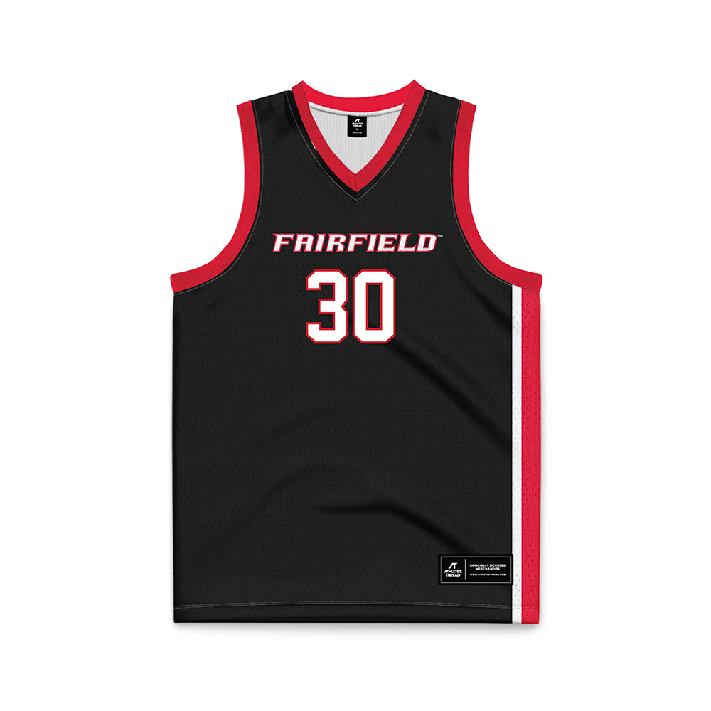 Fairfield - NCAA Women's Basketball : Christina Pham - Black Basketball Jersey-0
