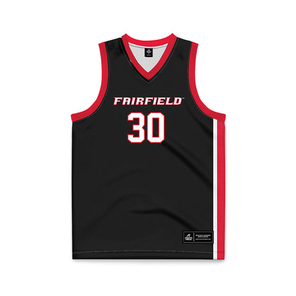Fairfield - NCAA Women's Basketball : Christina Pham - Black Basketball Jersey-0