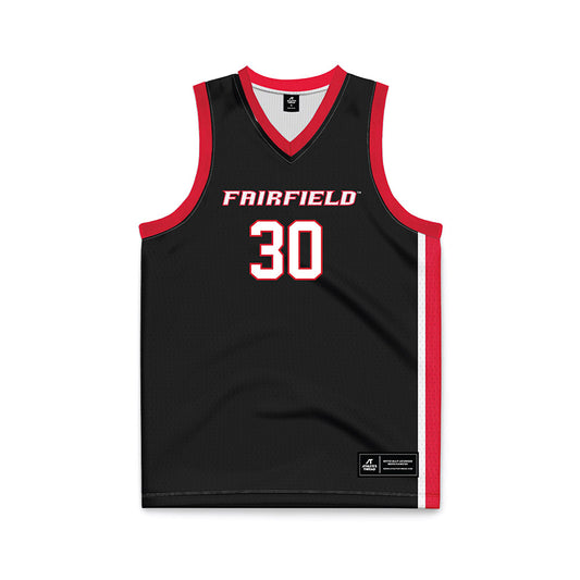 Fairfield - NCAA Women's Basketball : Christina Pham - Black Basketball Jersey-0