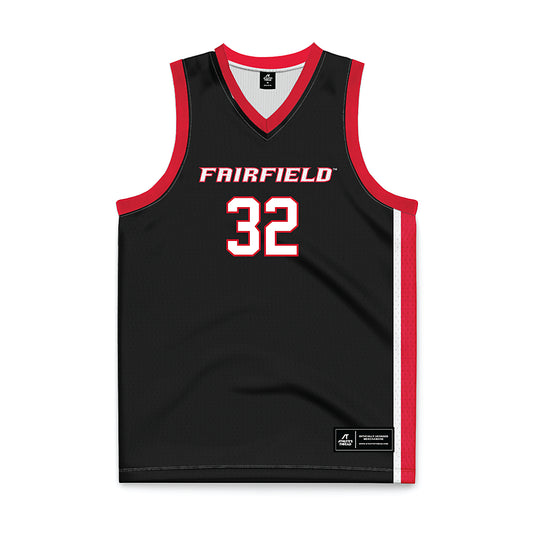 Fairfield - NCAA Women's Basketball : Milou van Vliet - Black Basketball Jersey-0