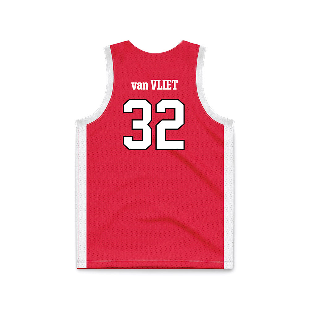 Fairfield - NCAA Women's Basketball : Milou van Vliet - Red Basketball Jersey-1