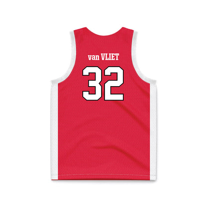 Fairfield - NCAA Women's Basketball : Milou van Vliet - Red Basketball Jersey-1