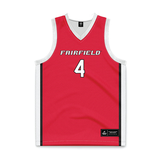 Fairfield - NCAA Women's Basketball : Kaety L'Amoreaux - Red Basketball Jersey-0