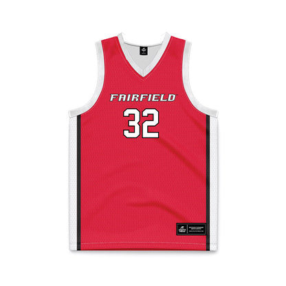 Fairfield - NCAA Women's Basketball : Milou van Vliet - Red Basketball Jersey-0