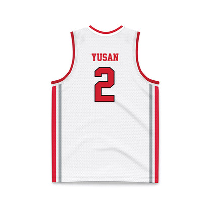 Fairfield - NCAA Women's Basketball : Selen Yusan - White Basketball Jersey-1