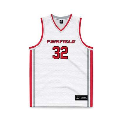 Fairfield - NCAA Women's Basketball : Milou van Vliet - White Basketball Jersey-0