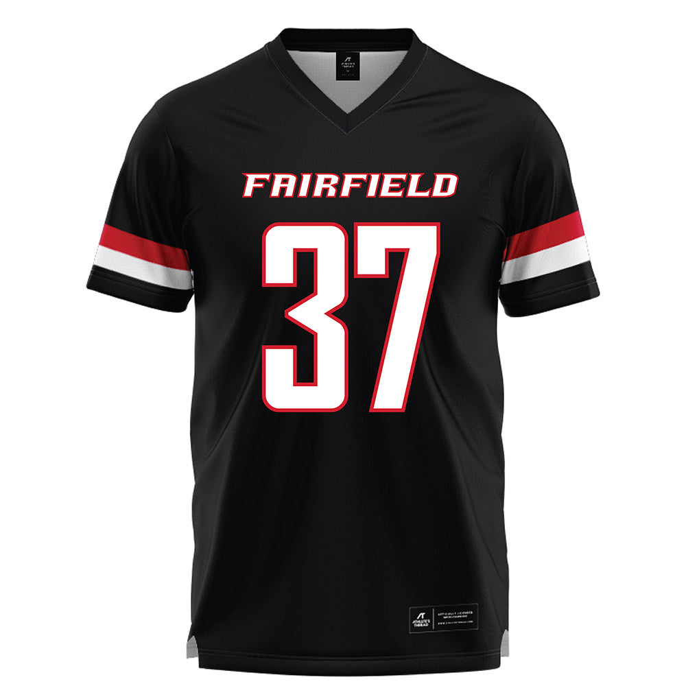 Fairfield - NCAA Men's Lacrosse : Jack Cox - Black Lacrosse Jersey-0
