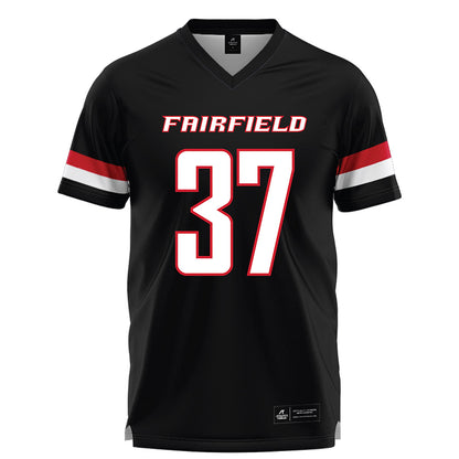 Fairfield - NCAA Men's Lacrosse : Jack Cox - Black Lacrosse Jersey-0