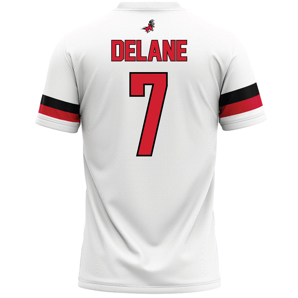 Fairfield - NCAA Men's Lacrosse : KJ Delane - White Lacrosse Jersey