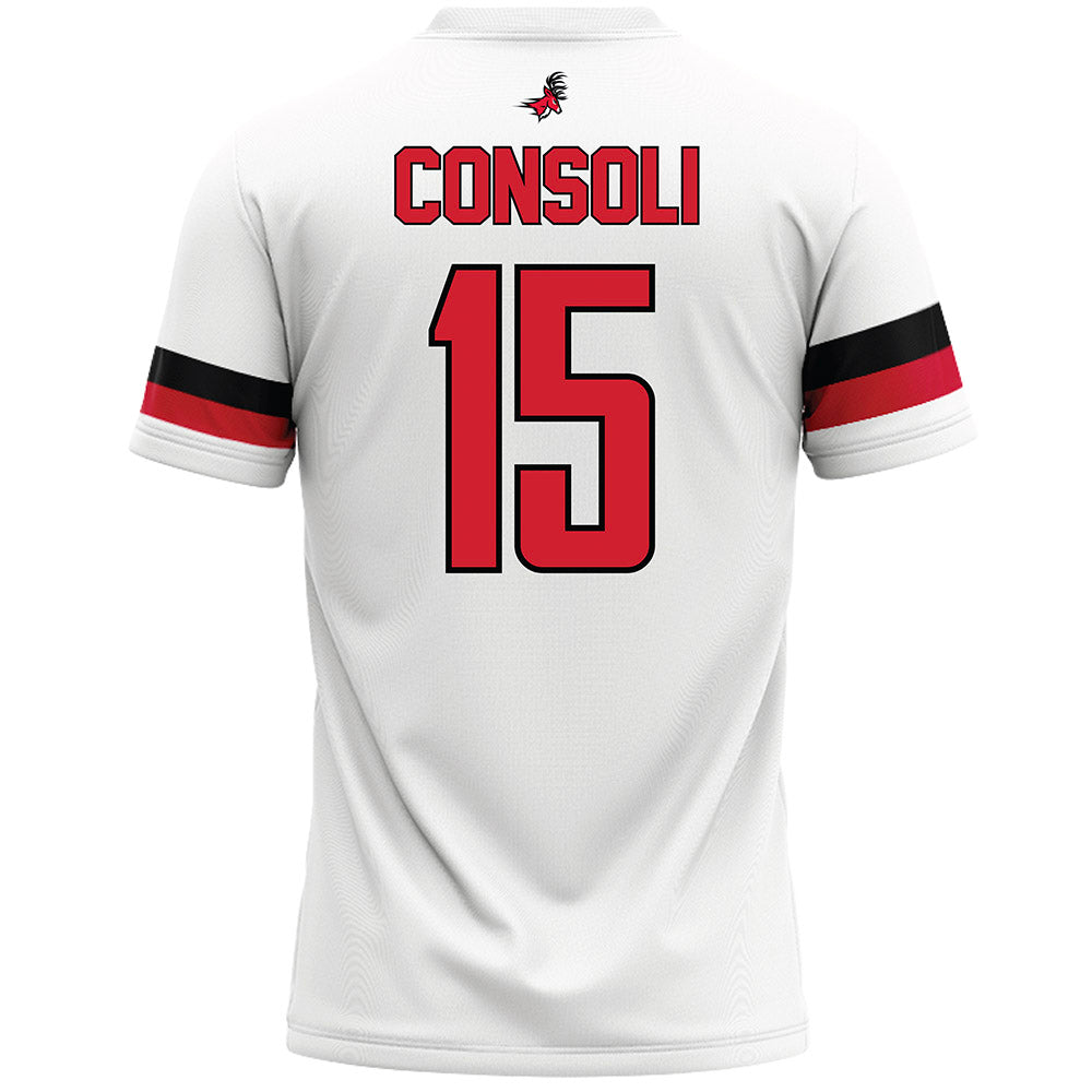 Fairfield - NCAA Men's Lacrosse : Cooper Consoli - White Lacrosse Jersey-1
