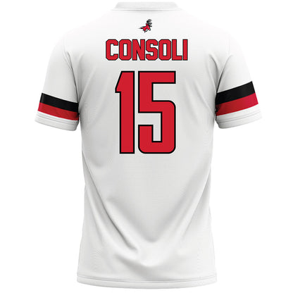 Fairfield - NCAA Men's Lacrosse : Cooper Consoli - White Lacrosse Jersey-1