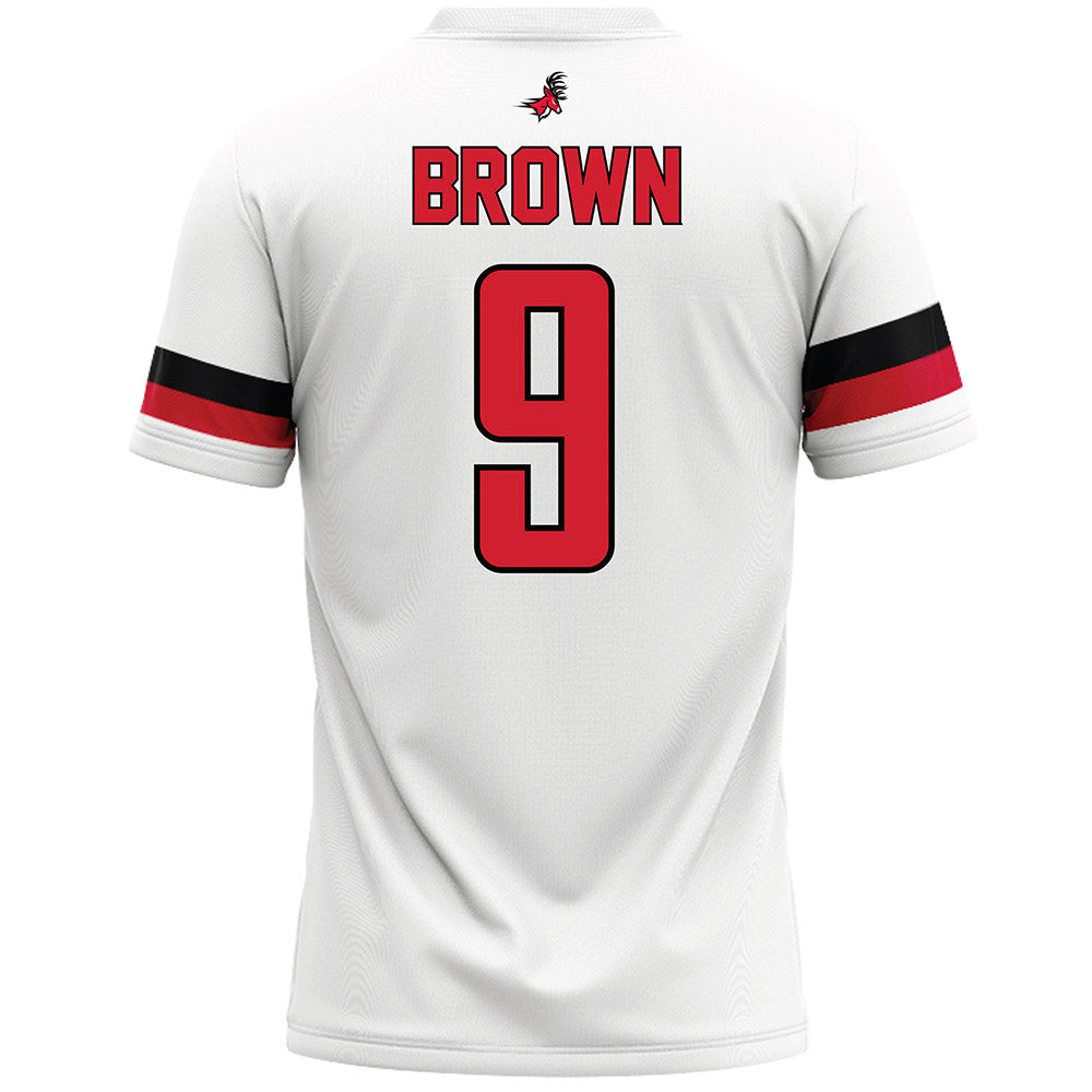 Fairfield - NCAA Men's Lacrosse : Justin Brown - White Lacrosse Jersey