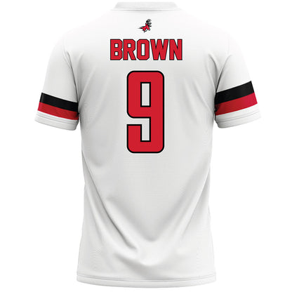 Fairfield - NCAA Men's Lacrosse : Justin Brown - White Lacrosse Jersey