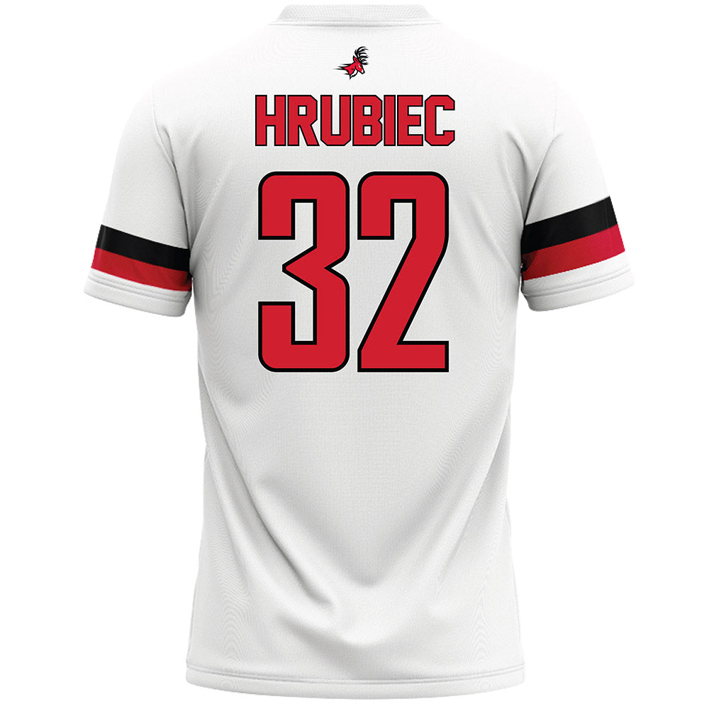 Fairfield - NCAA Men's Lacrosse : Bryce Hrubiec - White Lacrosse Jersey-1