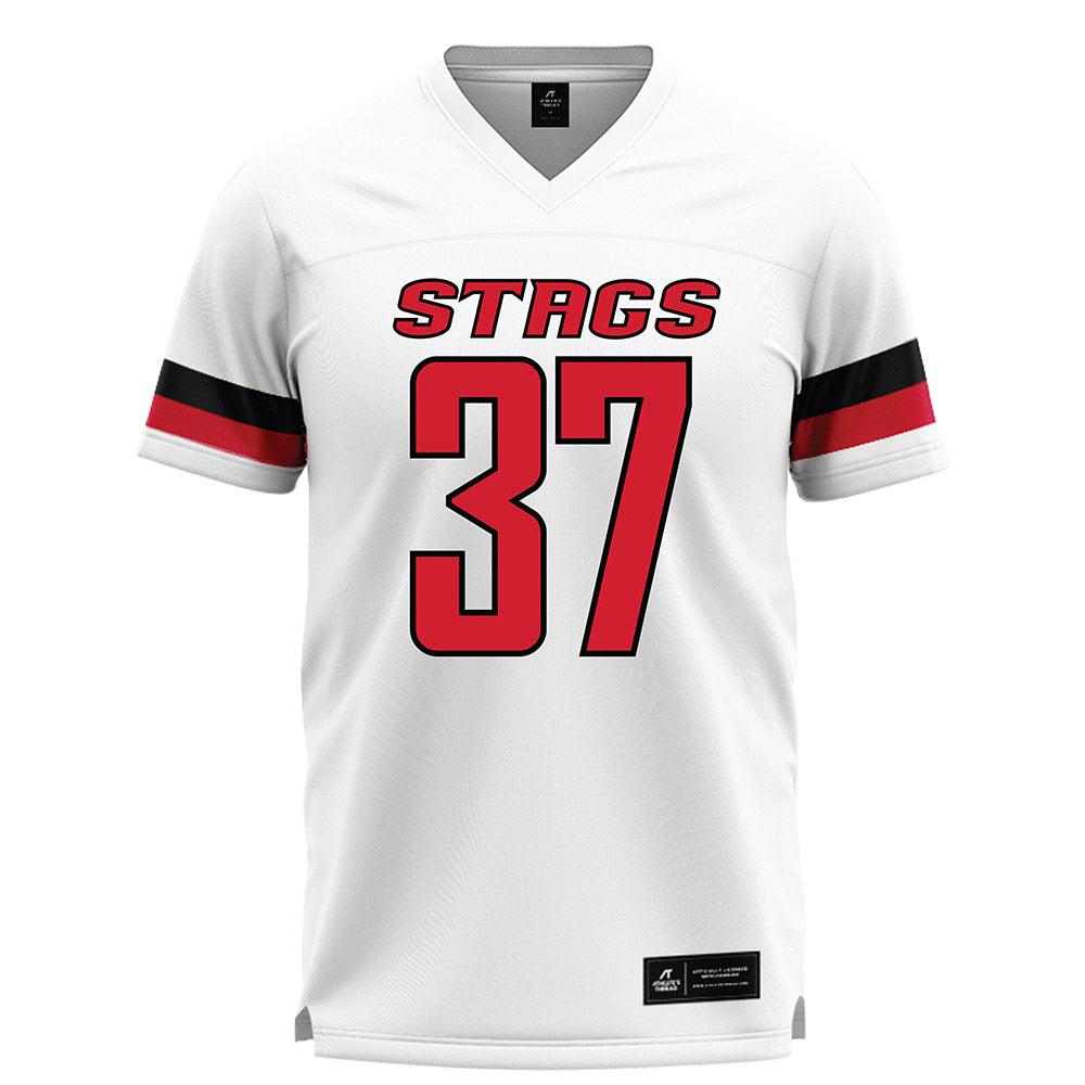 Fairfield - NCAA Men's Lacrosse : Jack Cox - White Lacrosse Jersey-0