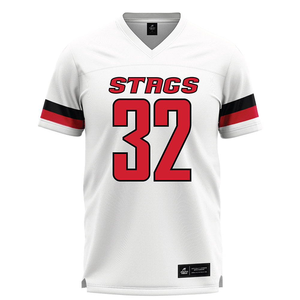 Fairfield - NCAA Men's Lacrosse : Bryce Hrubiec - White Lacrosse Jersey-0