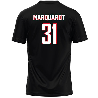 Fairfield - NCAA Women's Lacrosse : Anna Marquardt - Black Lacrosse Jersey-1