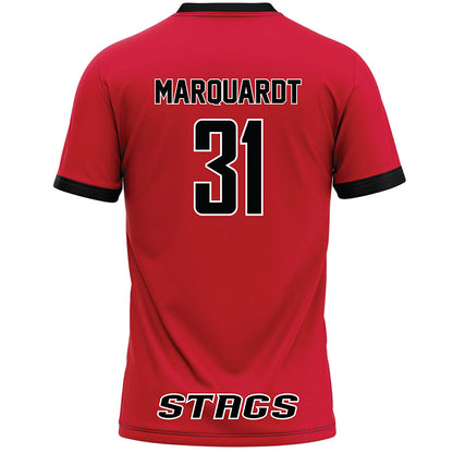 Fairfield - NCAA Women's Lacrosse : Anna Marquardt - Red Lacrosse Jersey-1