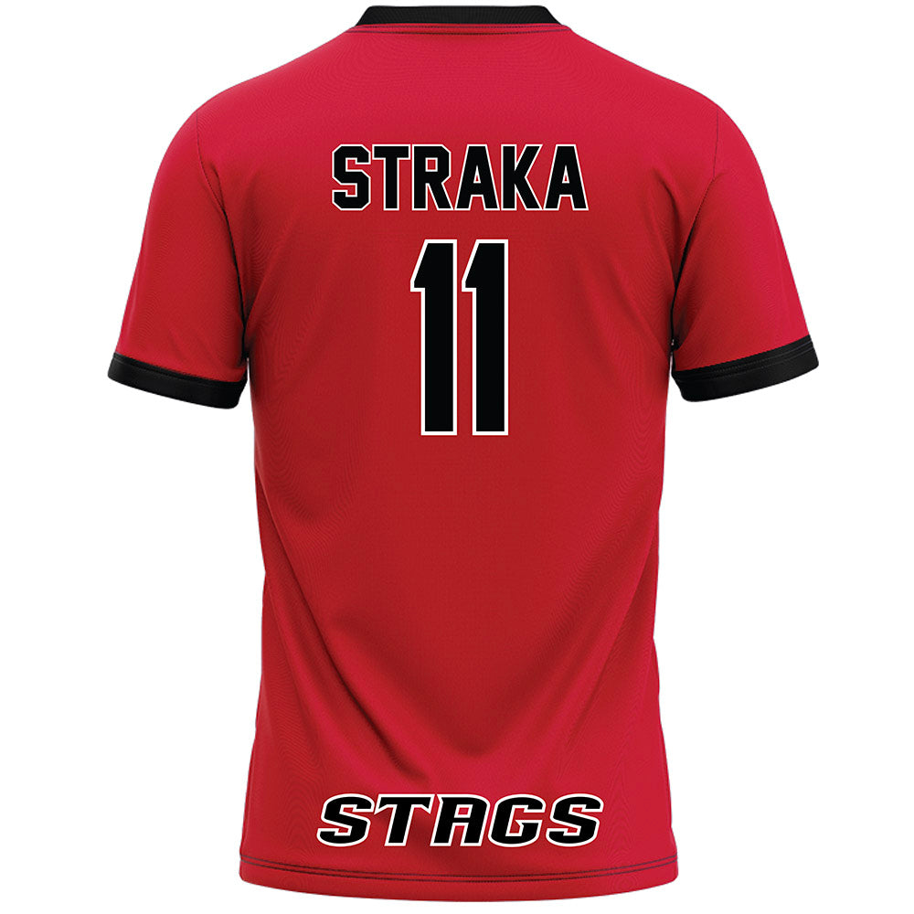 Fairfield - NCAA Women's Lacrosse : Stella Straka - Red Lacrosse Jersey-1