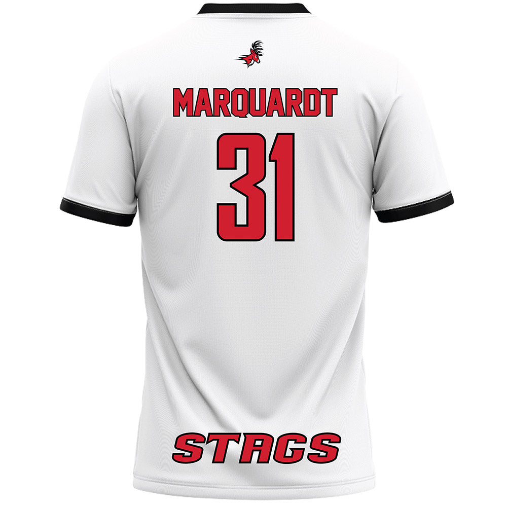 Fairfield - NCAA Women's Lacrosse : Anna Marquardt - White Lacrosse Jersey-1