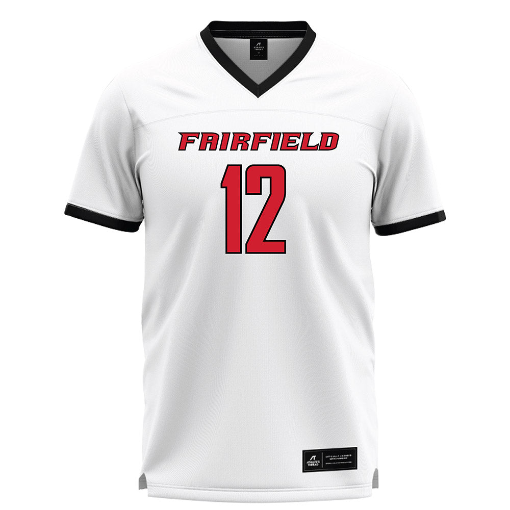 Fairfield - NCAA Women's Lacrosse : Anna Strauss - White Lacrosse Jersey-0